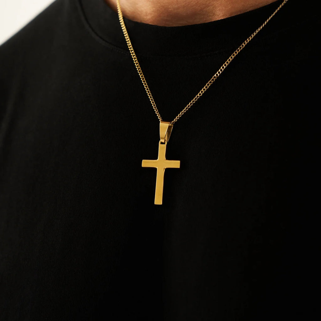 Handmade Unisex necklace with cross pendant and bracelet set