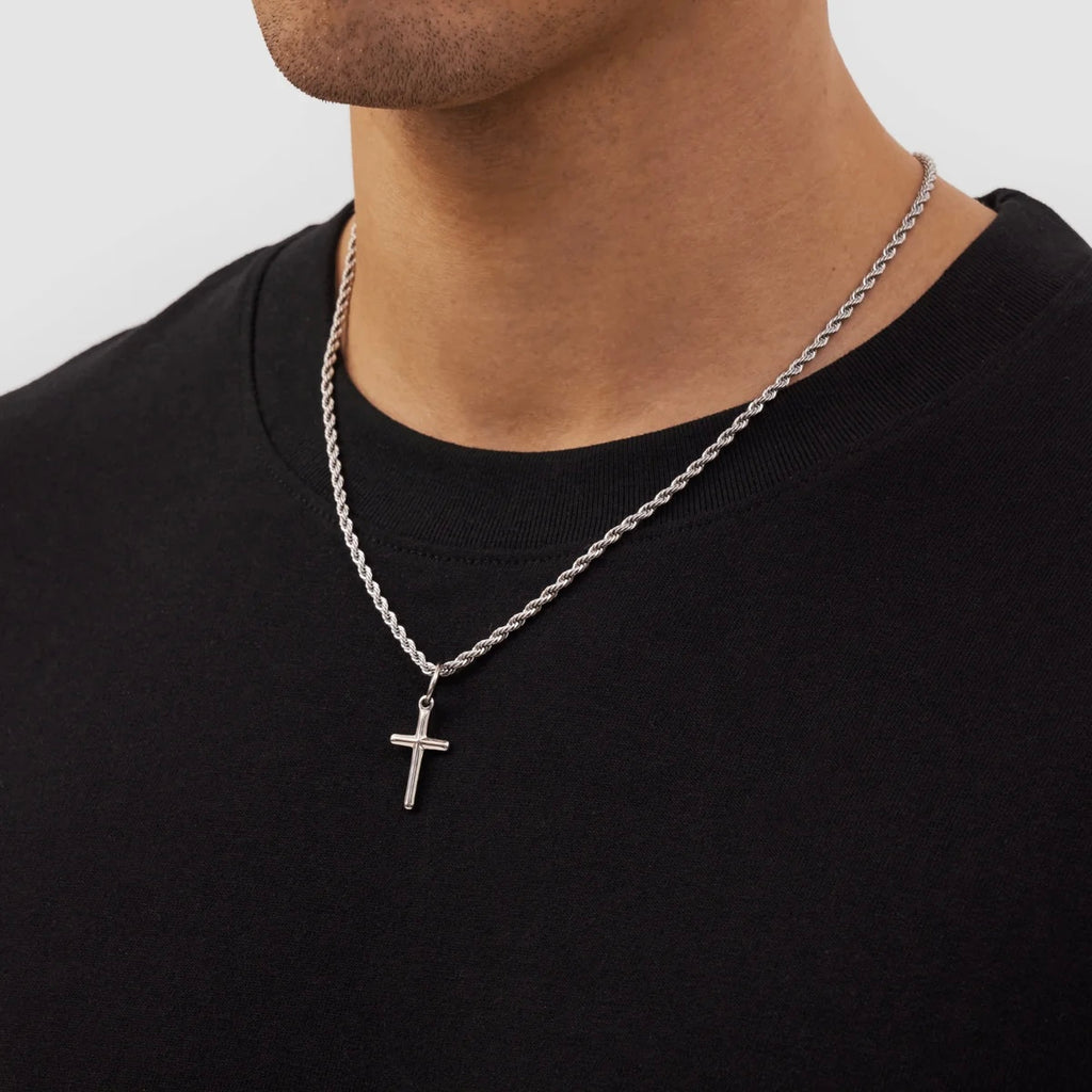 Handmade Unisex necklace with cross pendant and bracelet set