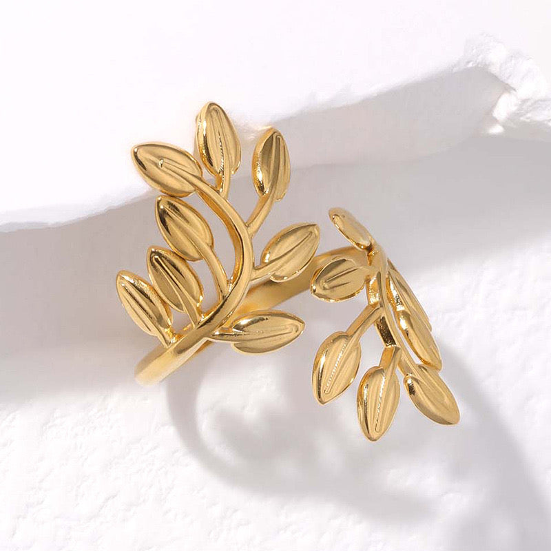 Geometric Open Adjustable Ring — 18K Gold Plated