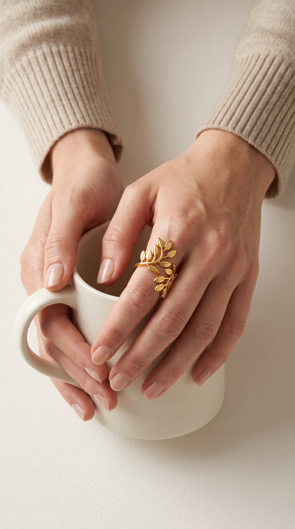 Geometric Open Adjustable Ring — 18K Gold Plated