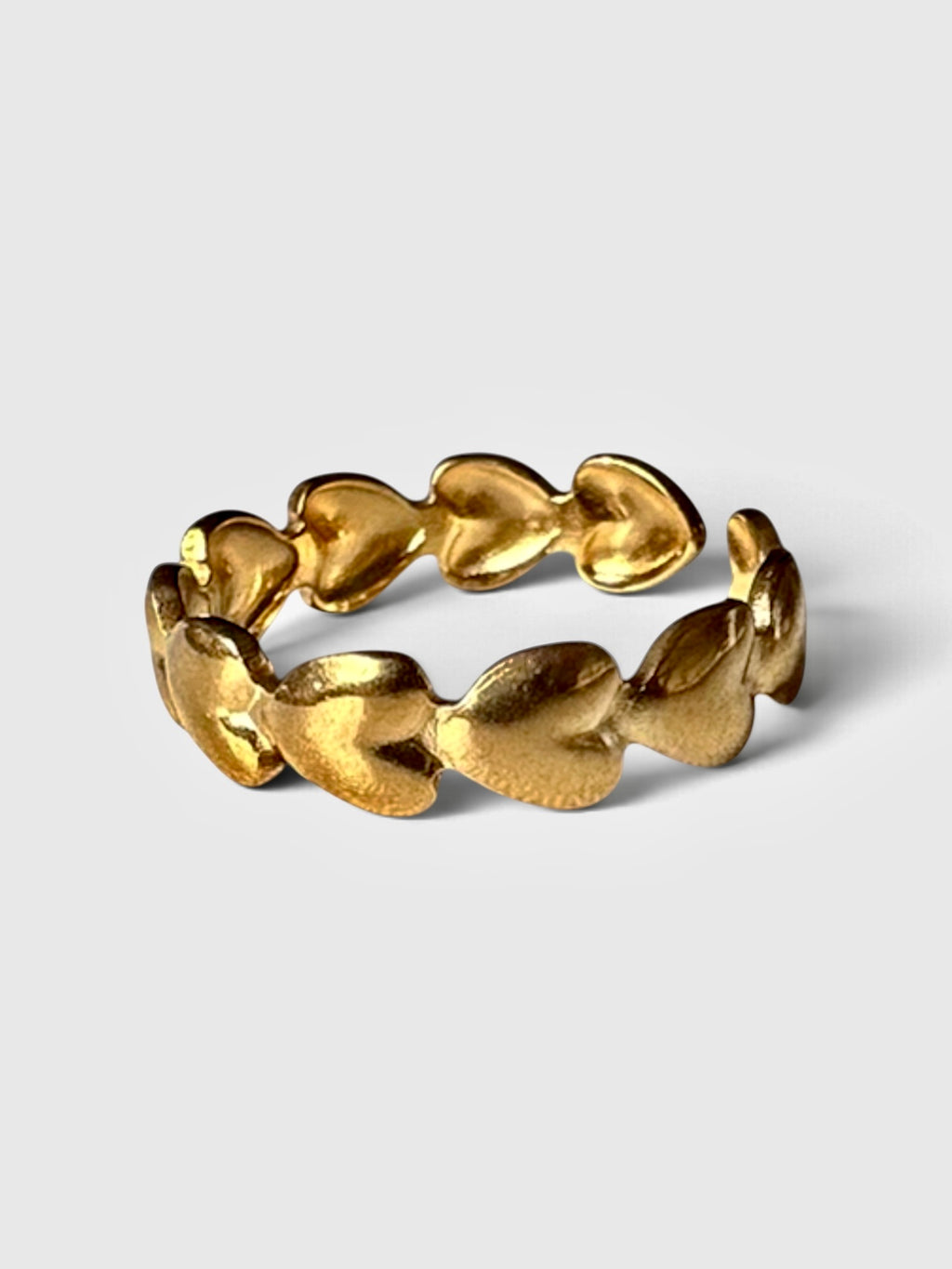 Heart Adjustable Ring — 18K Gold Plated